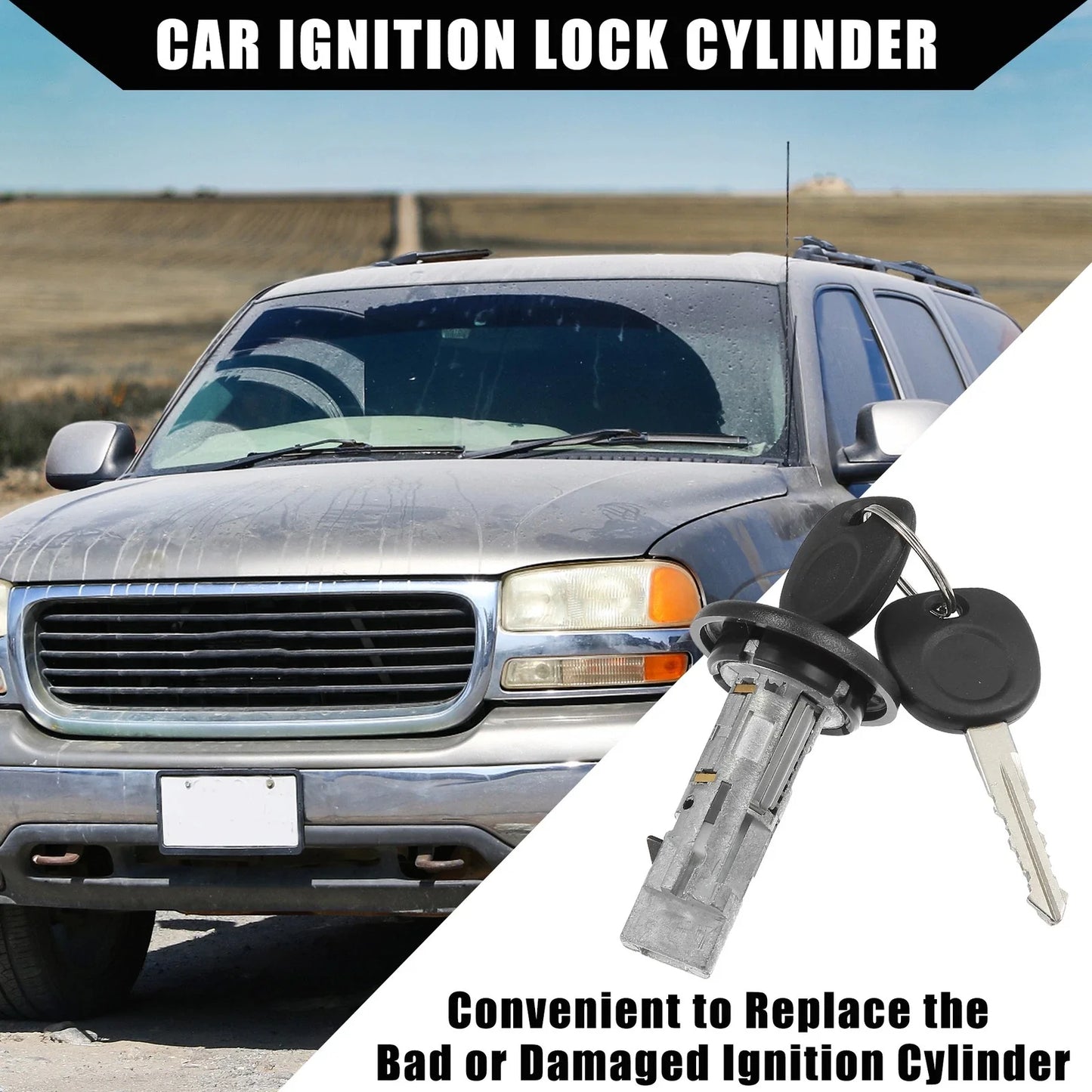Ignition Lock Switch Cylinder for GMC Yukon, Sierra, Chevy Silverado (2007-2014)