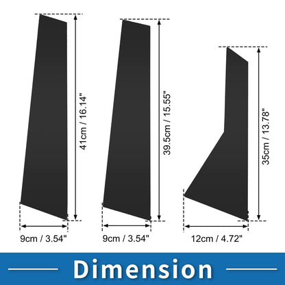 6 Pcs Door Pillar Window Trim for VW Jetta (2019–2023) Black
