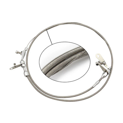 Stainless Braided Kick Down Cable for Ford C6 Transmission (1966-1986)