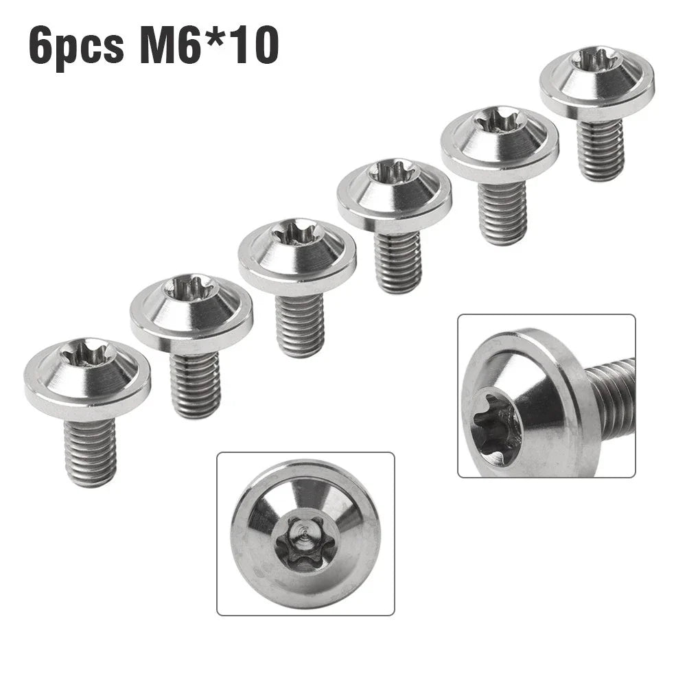 6 x Titanium Alloy M6x10mm Torx Head Bolts for Bike Motorcycle