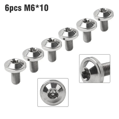 6 x Titanium Alloy M6x10mm Torx Head Bolts for Bike Motorcycle