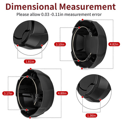Set of 4 Wheel Rim Caps for Polaris Ranger 570 Crew (2015–2021)