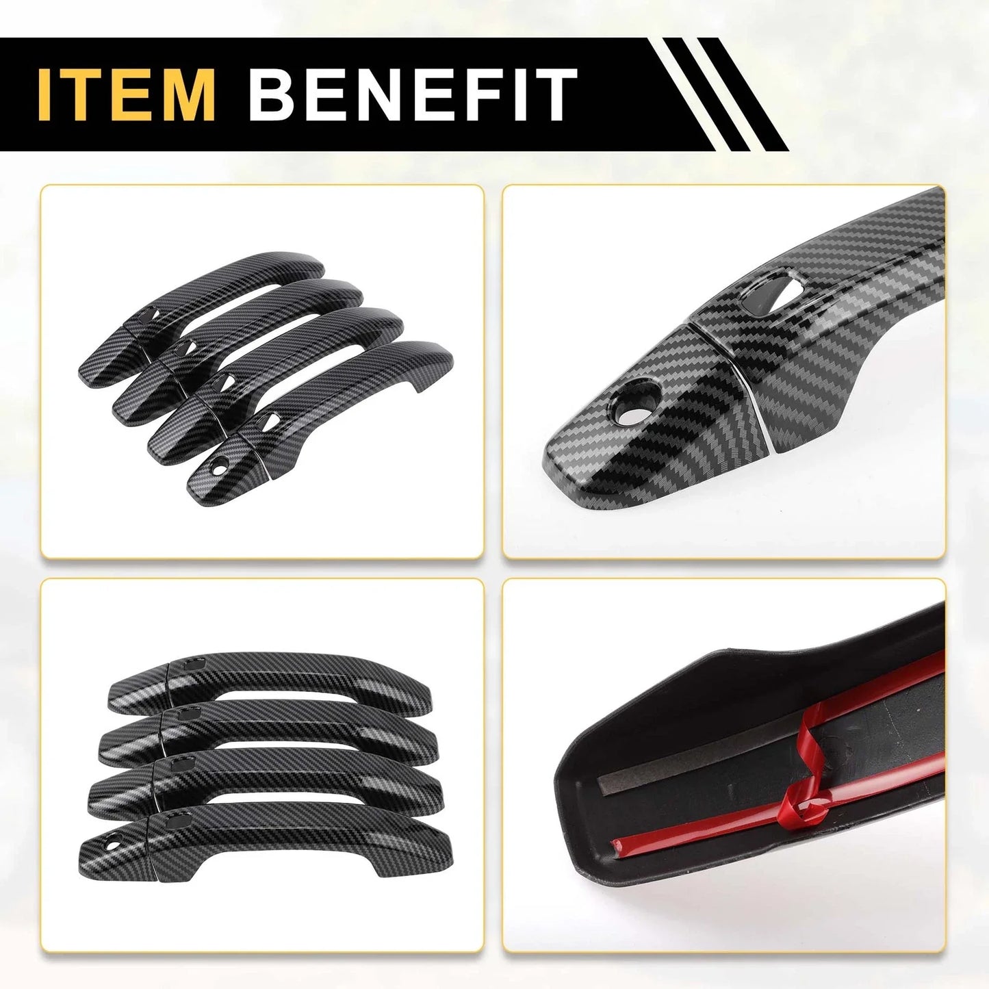 4pcs Exterior Door Handle Covers for Chevrolet Silverado 1500 (2014-2024)