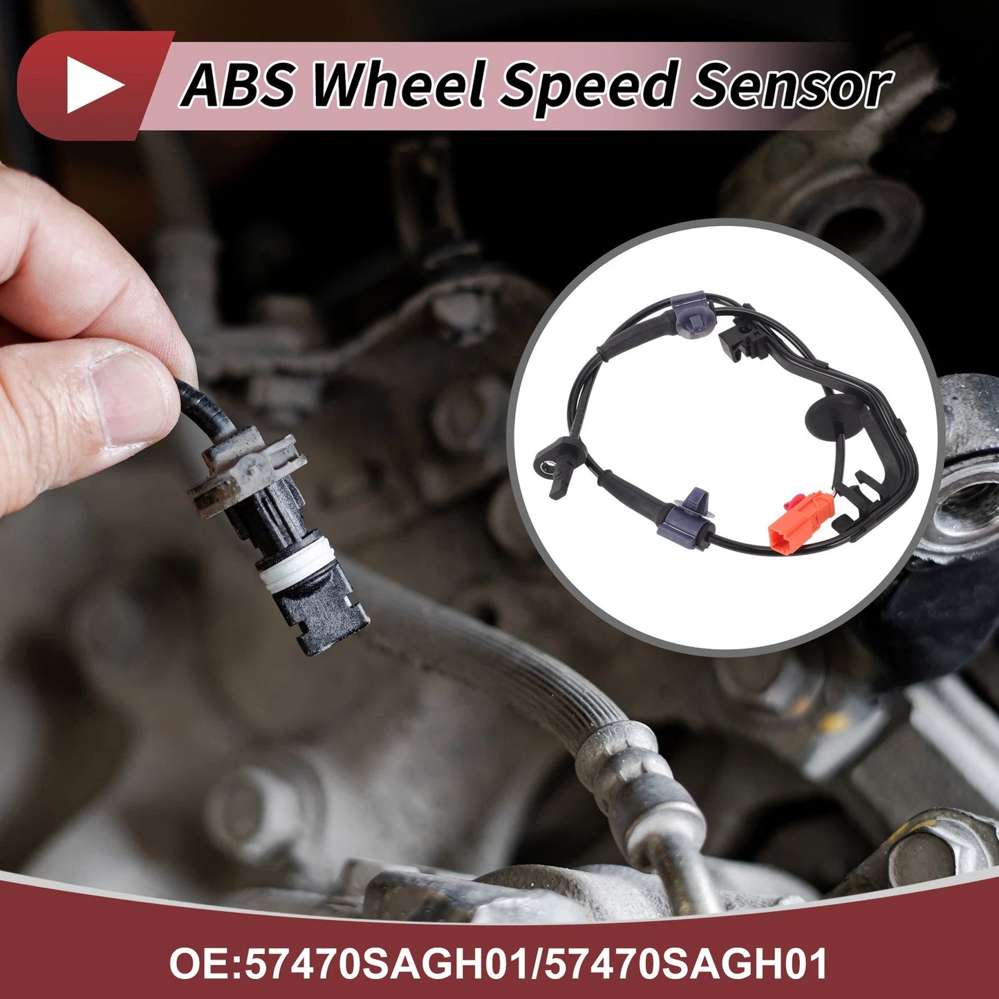ABS Wheel Speed Sensor No. 57470SAGH01 for Honda City GE4 (2009–2014)
