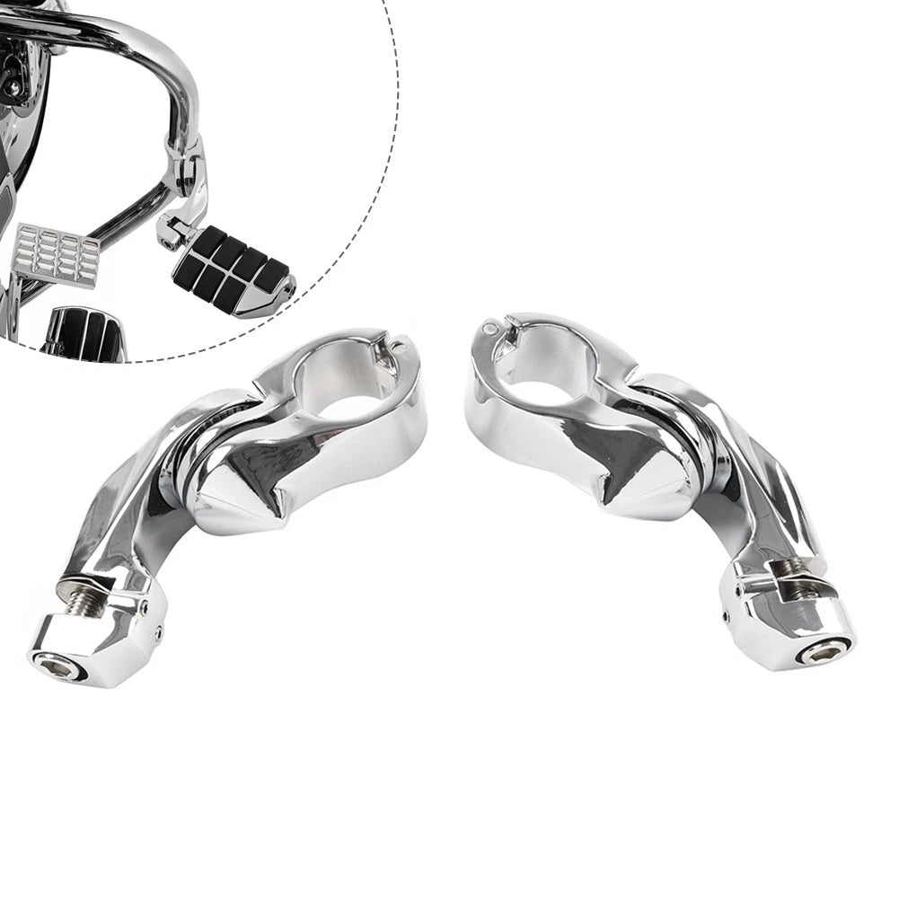 1-1/4 Highway Engine Guard Short Angled Foot Pegs for Harley Iron XL 883 (2011–2023)