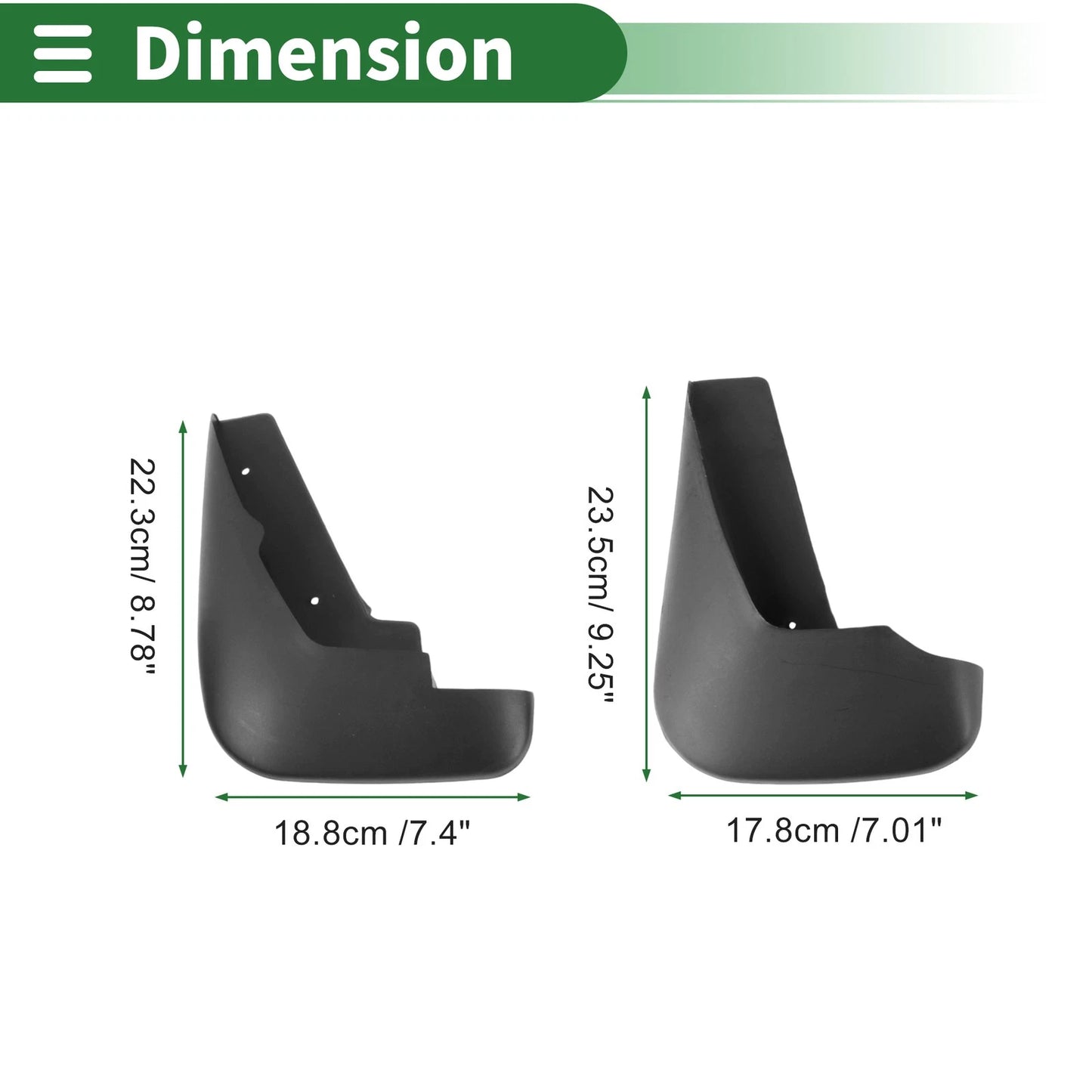 Mud Flaps Splash Guards for Ford Mondeo 2.0 (2003–2007) W/ Mounts