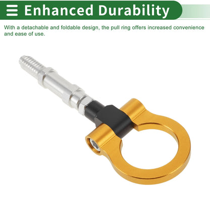 Tow Hook for Volkswagen MK7 (2014–2022) 11mm Aluminum Alloy Gold Tone