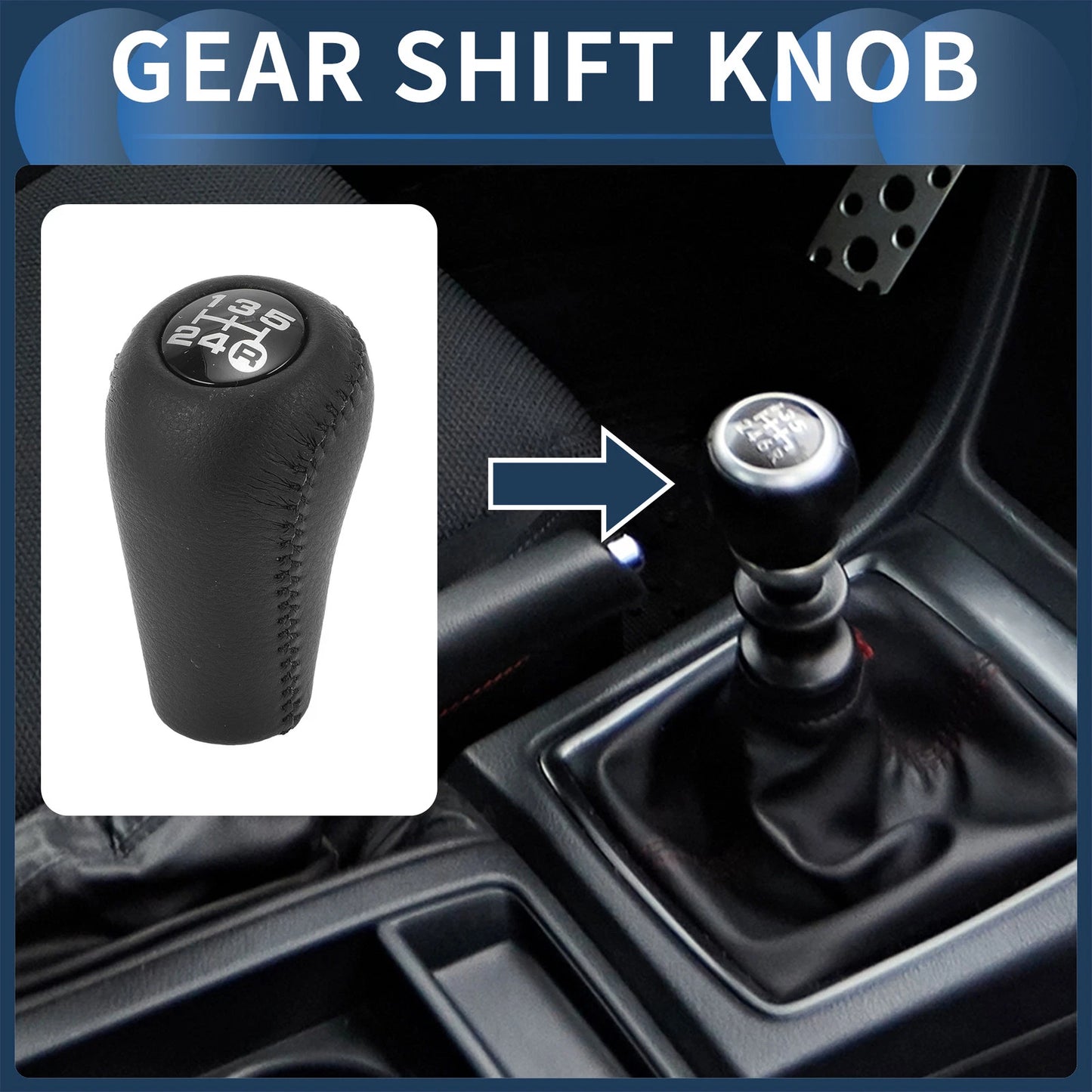 5 Speed Manual Gear Shift Knob for Toyota 4Runner (1993–2001) Plastic Leather