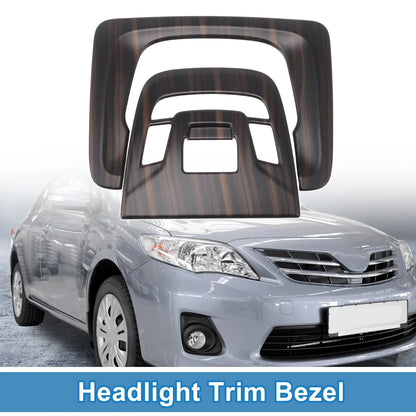 Set of 2 Headlight Trim Bezels for Toyota Corolla (2022–2024) ABS