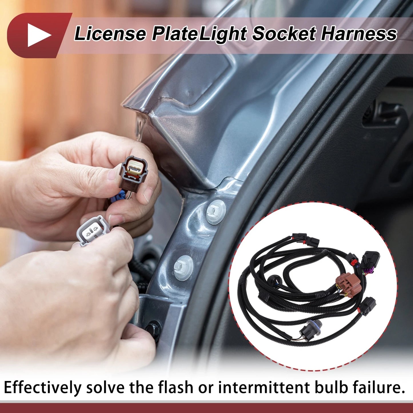 License Plate Light Socket Wiring for GMC Sierra 1500 (No. 10363788)
