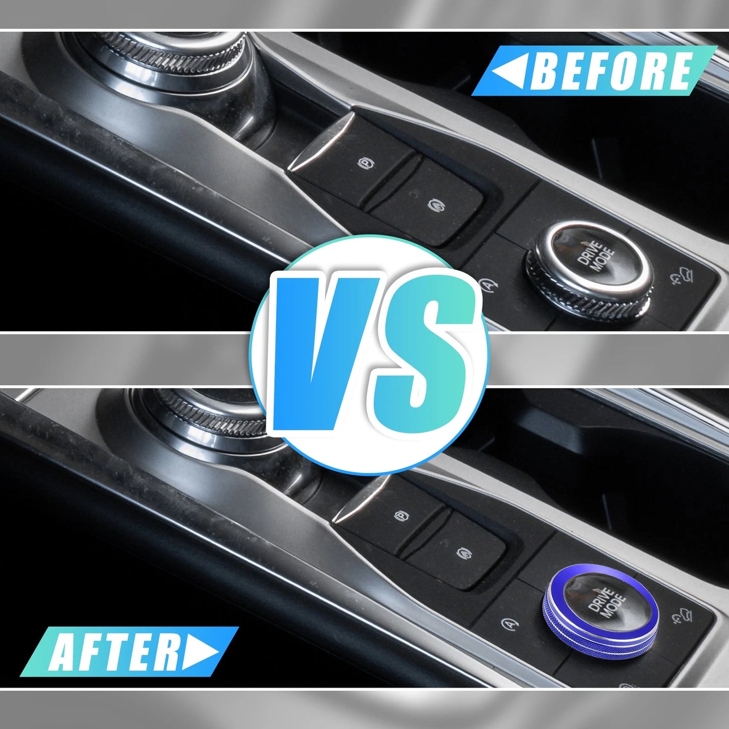 Car Mode Switch Knob Cover Trim for Ford Explorer (2020–2022) - Blue