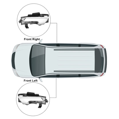 Interior Door Handle Set of 2 for Chevrolet Aveo (2004–2011) Black