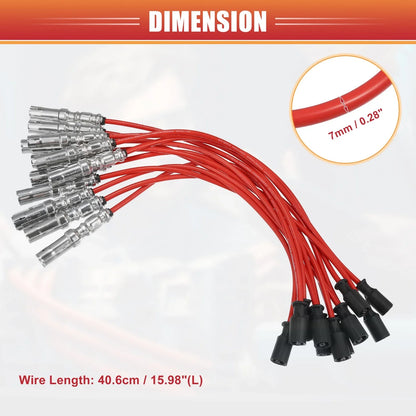 12 x Spark Plug Wire Ignition Coil Cables for Mercedes-Benz ML320 (2000-2005)