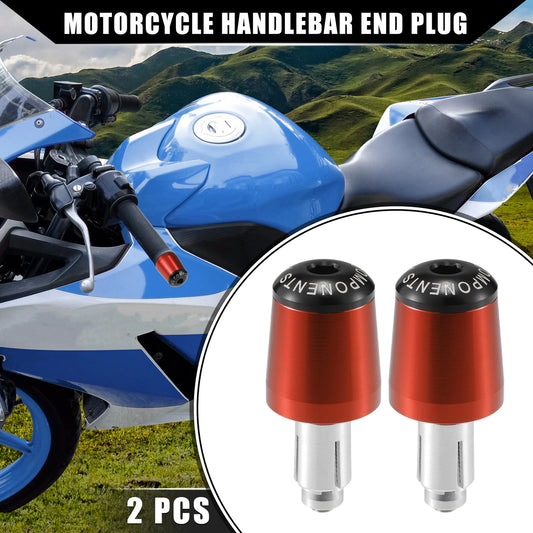 2 x Motorcycle Handlebar End Plug 7/8" 22mm Handle Bar Grip for Honda Orange