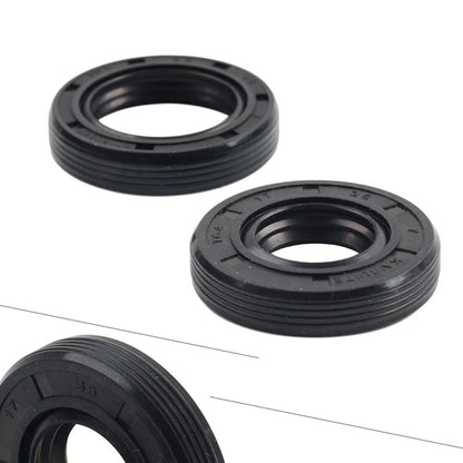 2X Crankshaft Oil Seals for Yamaha PW50 PY50 (1970–2023) Black Rubber