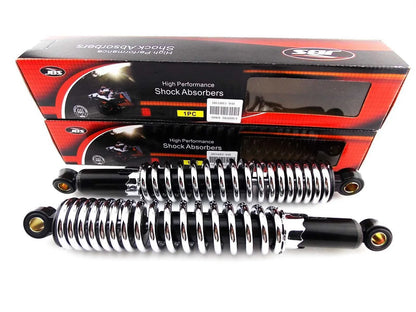 340mm JBS Black/Chrome Rear Shock Absorbers for BMW R60/6 (1974-1976)