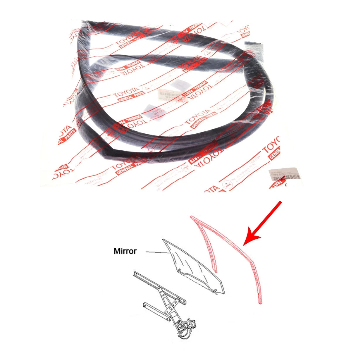 Door Glass Run Channel for Toyota Corona XL GL AT190 CT190 ST191 (1988–1992)