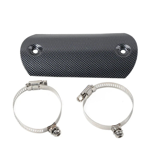 Exhaust Middle Pipe Heat Shield Cover for Car Muffler Protector Carbon Like