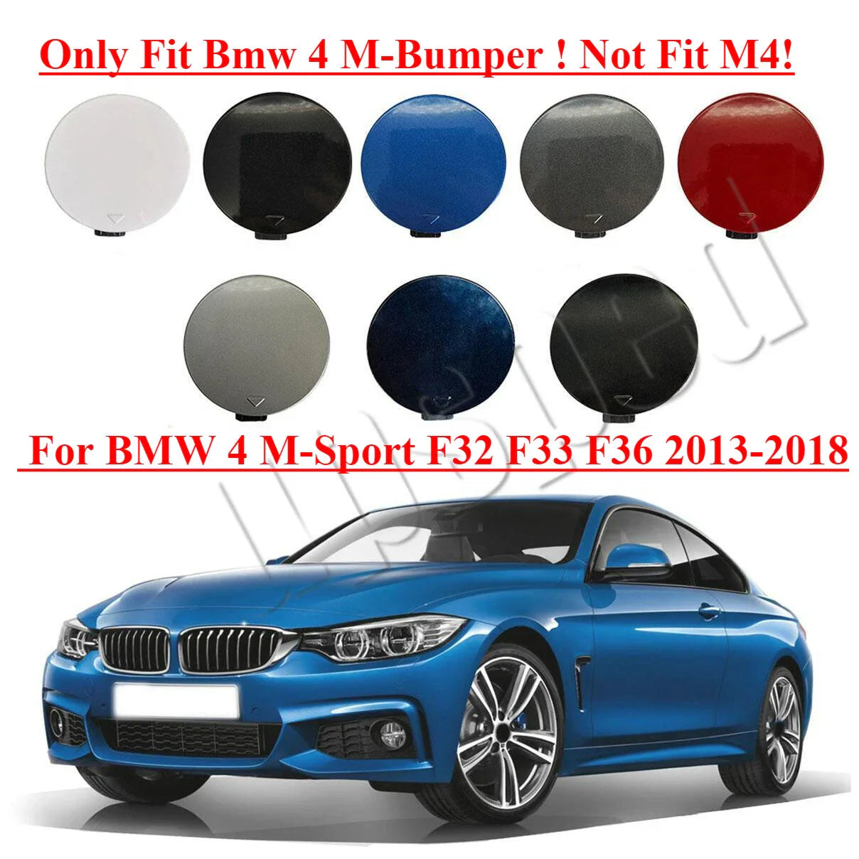 Tow Hook Eye Cover Cap for BMW 4 Series M-Sport (2013–2018)