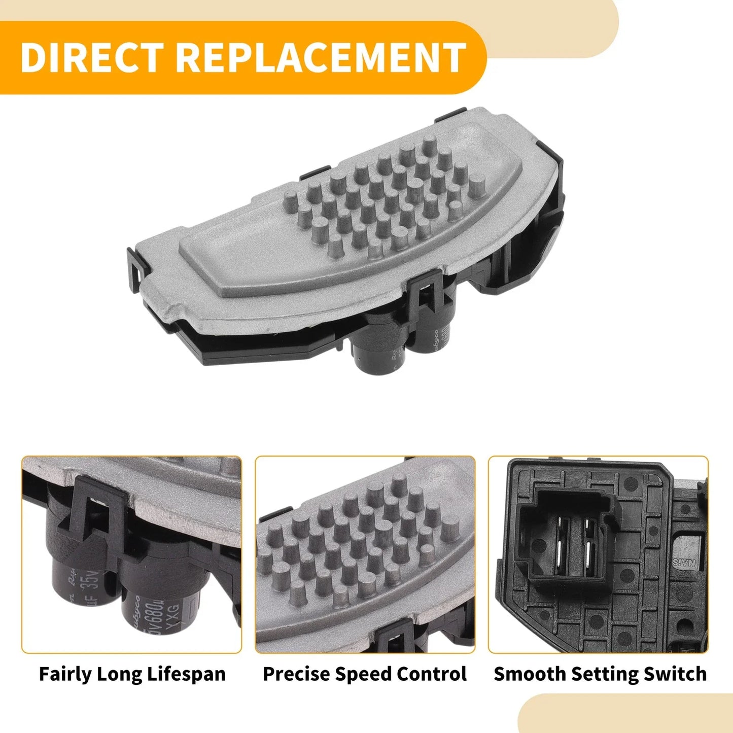HVAC Blower Motor Resistor for Porsche Cayenne (2003-2010) - 1 x Plastic Metal
