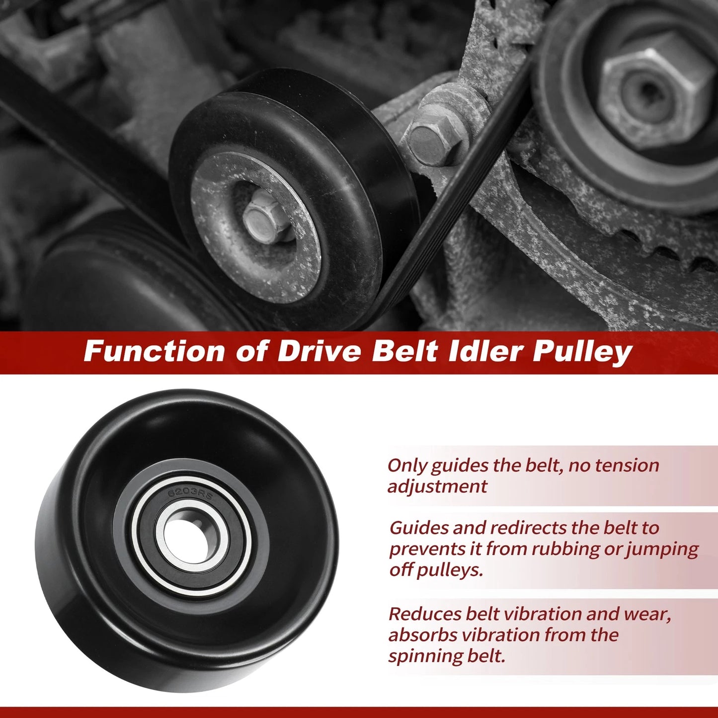 Accessory Drive Belt Idler Pulley for Dodge Ram 1500 2500 3500