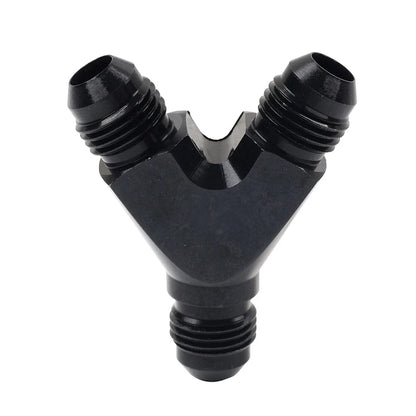8AN AN8 Black Y Fuel Block Flare Union Fitting Adapter for Car