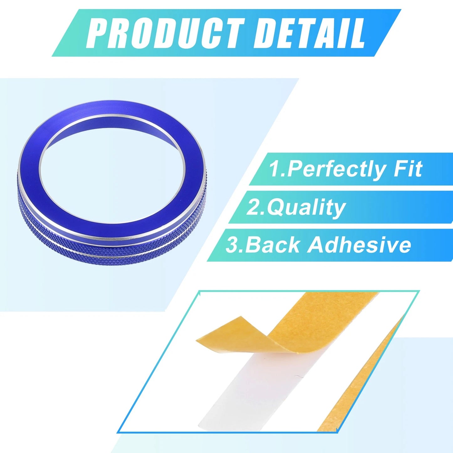 PRND Switch Knob Cover for Ford Explorer (2020–2022) Aluminum Alloy Blue