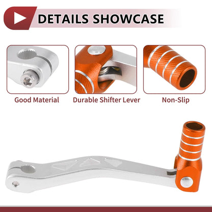 Folding Gear Shifter Levers for Yamaha TTR 50 (2000–2023) - Silver, Orange