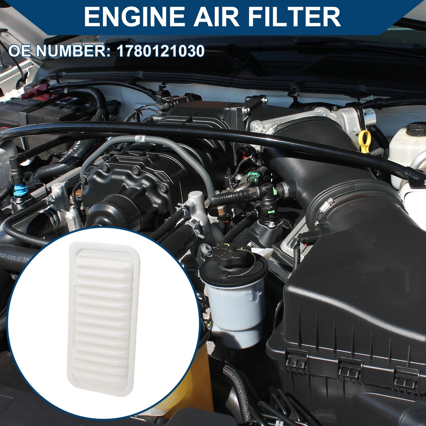 Car Engine Air Filter No. 17801-21030 for Toyota Echo 1.5L (2000–2005)