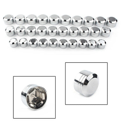 10 x CNC Inner 9/11/13mm Schrauben Bolt Topper Caps Covers for Harley Chrome