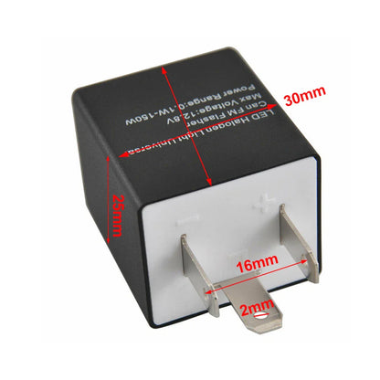 3 Pin Adjustable Flasher Rate LED Indicator Relay for Car Bike Turn Signal Light