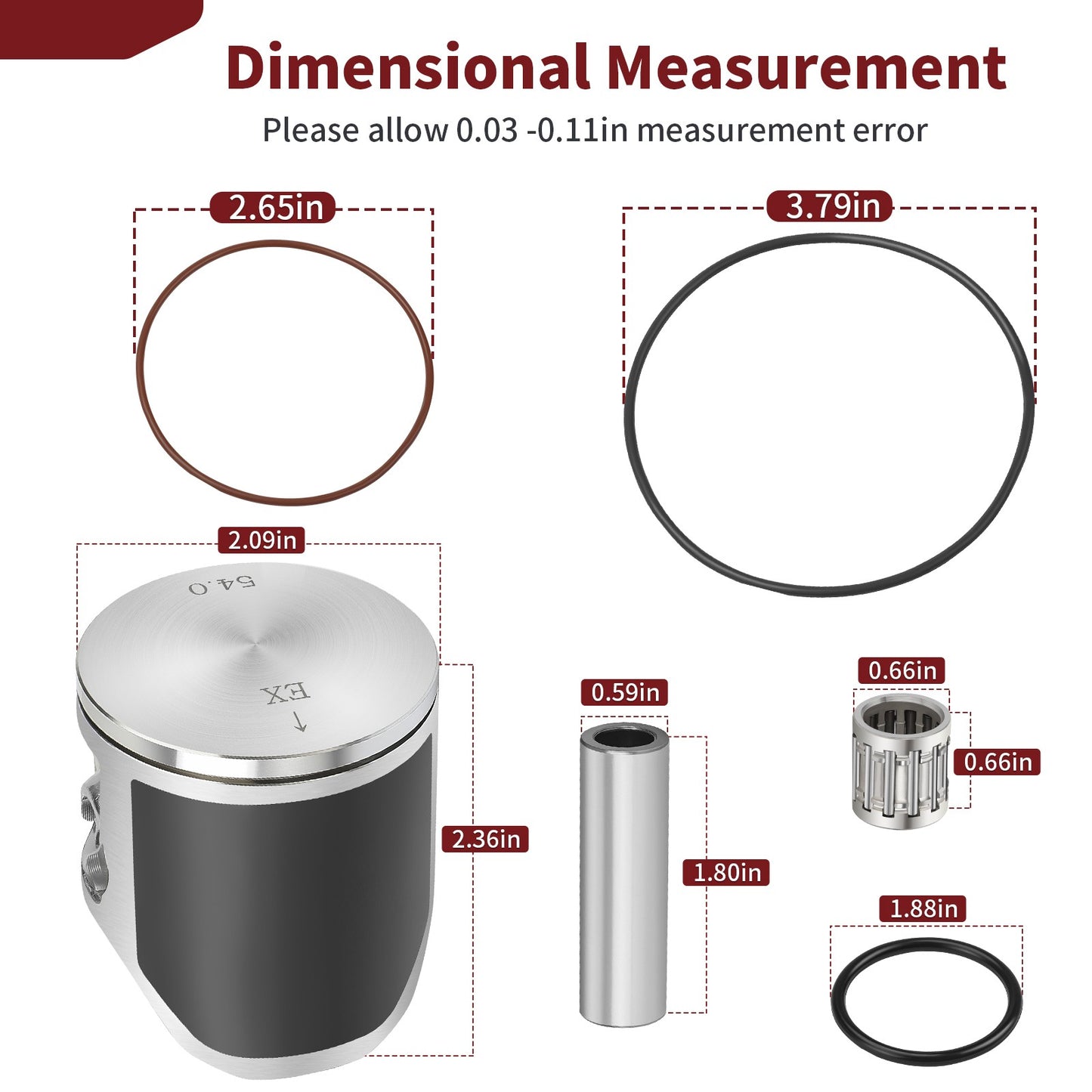Piston Rings Kit for Yamaha YZ125 (1998–2000)