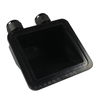Double Wire Cable Entry Gland Box for Solar Panel RV Caravan Black