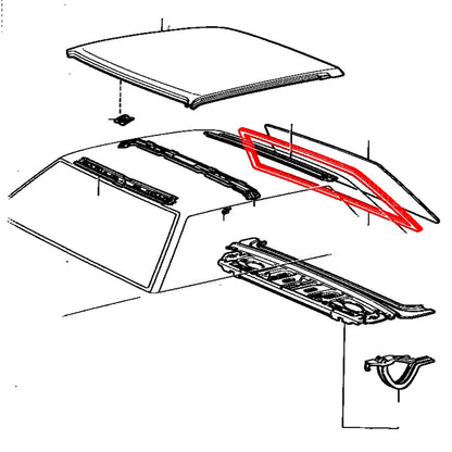 Rear Windshield Weatherstrip for Toyota Corolla (1979–1987)