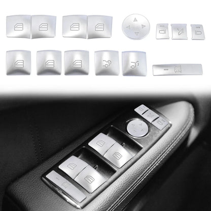 Door Armrest Window Switch Button Covers for Mercedes-Benz C200 C250 (2010-2014)