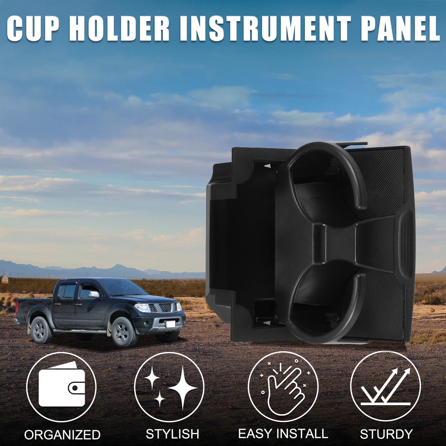 Cup Holder for Nissan Frontier (2019–2023) No. 96965-ZP00C Black