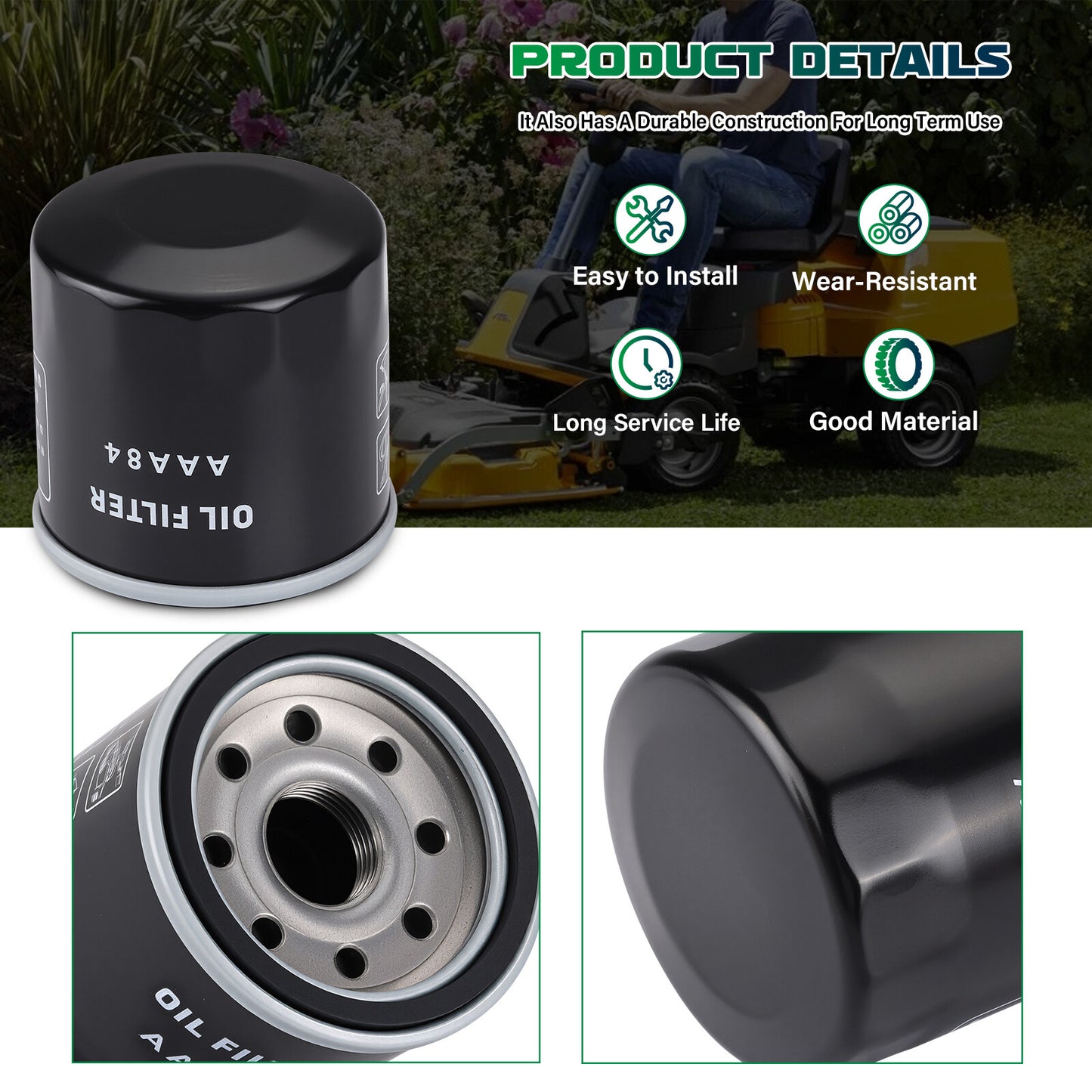 Oil Filter for Kawasaki KAF300 KAF400 KAF620 KAF622 KAT620 (1991–2024)