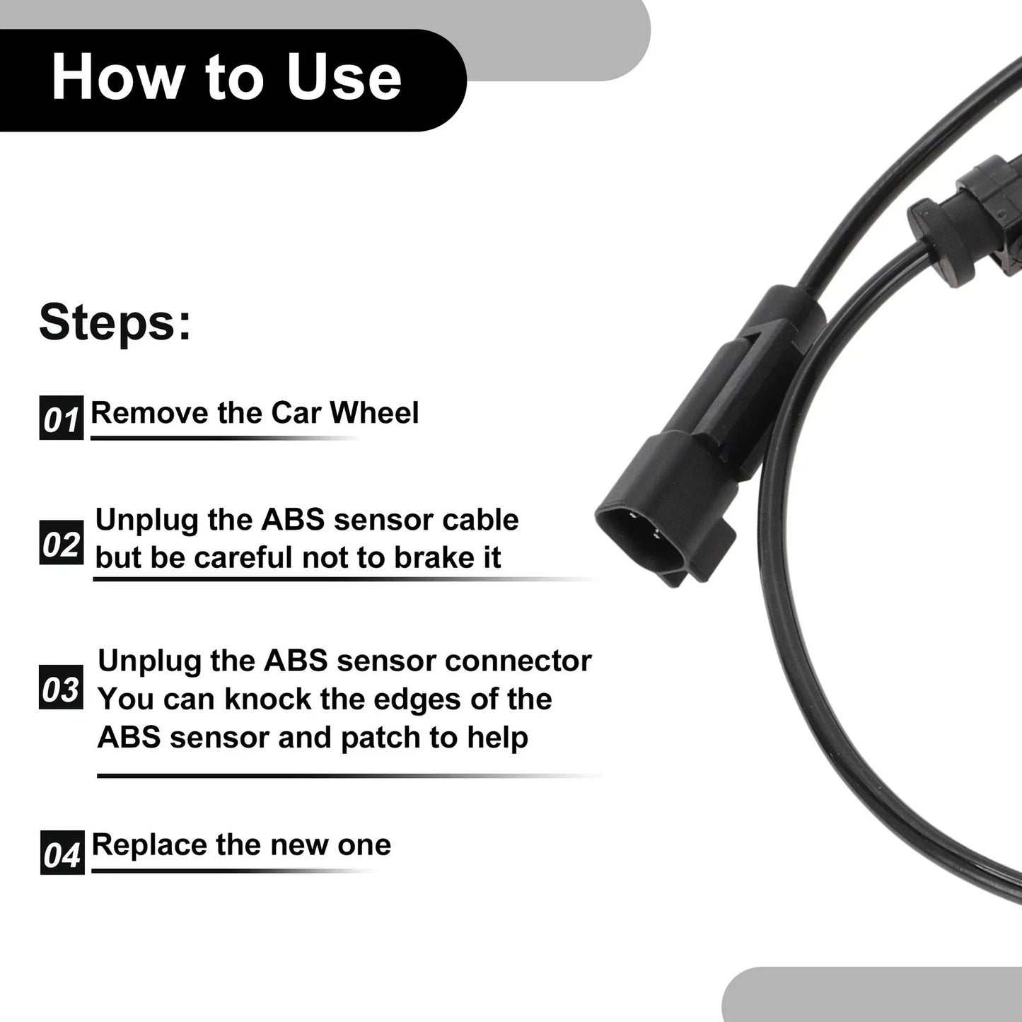 ABS Wheel Speed Sensor for Dodge Ram 1500 Pickup 2009-2010