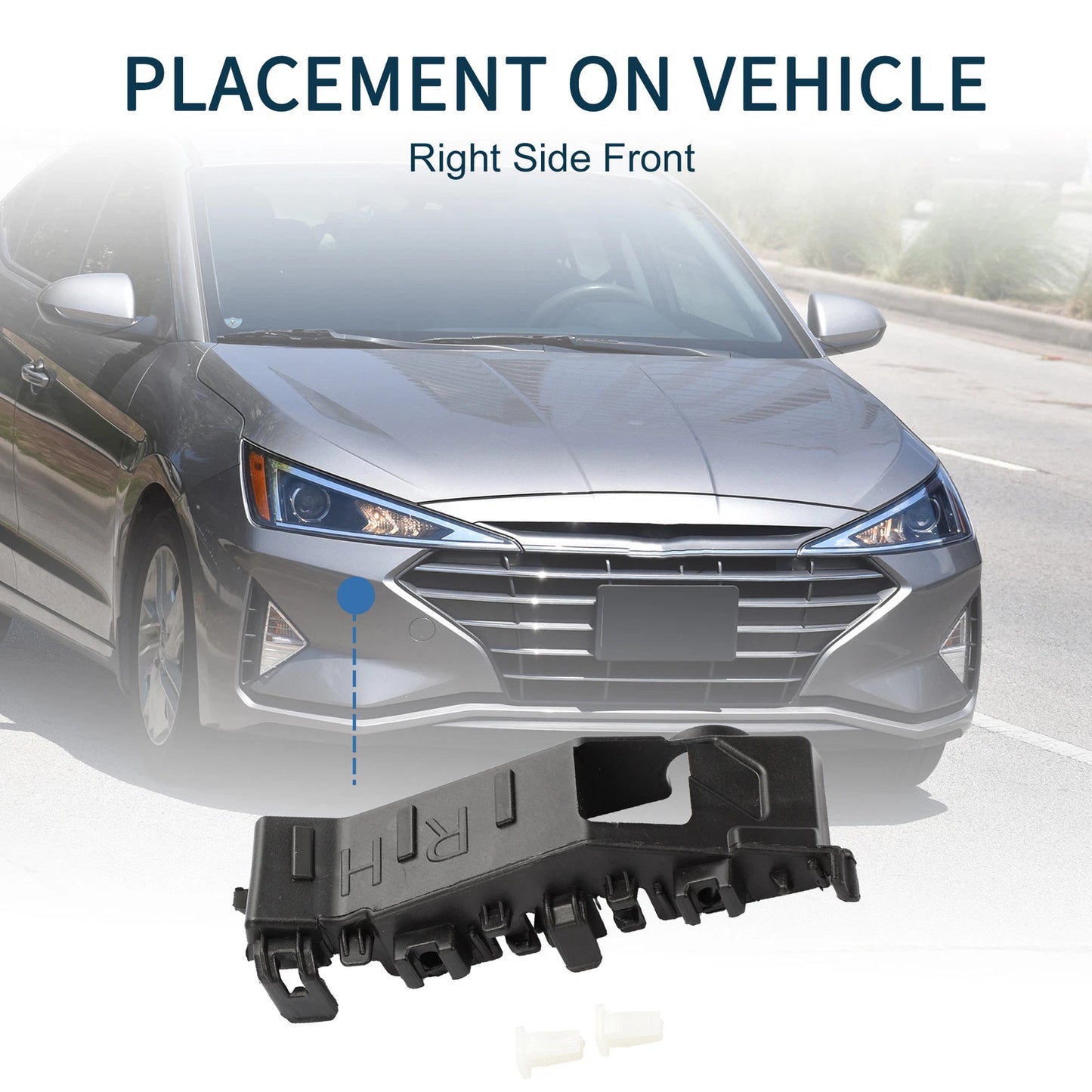 1pc Right Front Bumper Retainer Bracket No. 86514D3000 for Hyundai Tucson (2016–2021)