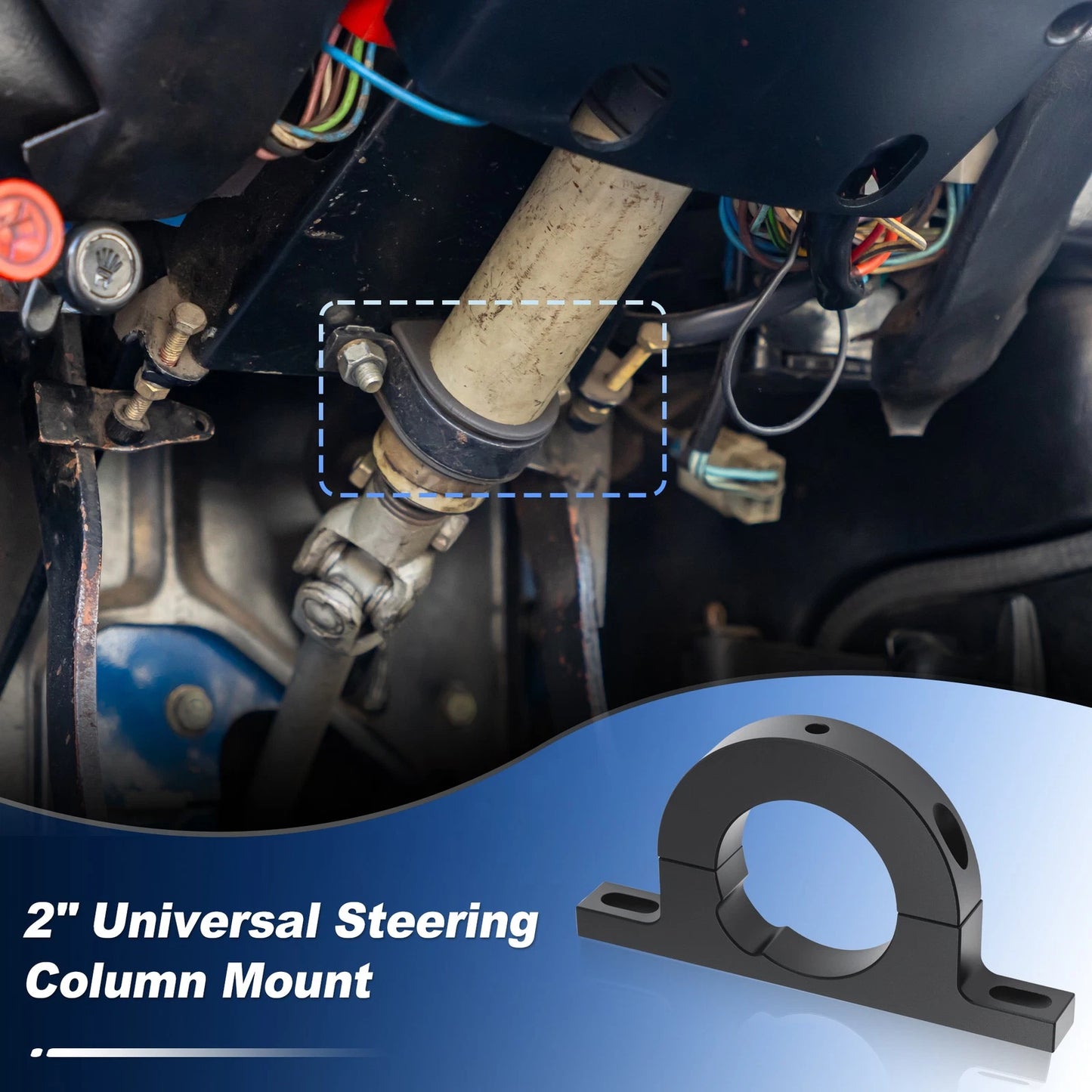 2" Aluminum Universal Steering Column Mount