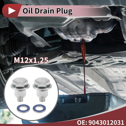 Set of 1 Oil Drain Plug for Toyota Tacoma Tundra Camry Corolla (No. 9043012031)