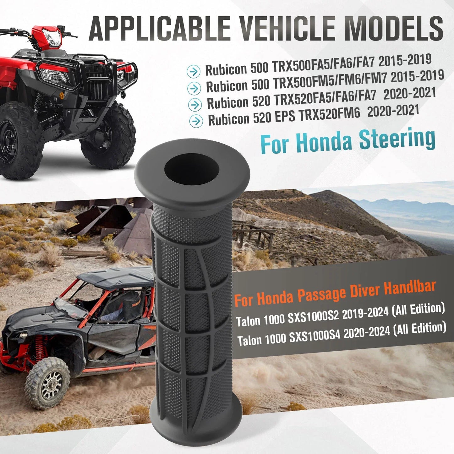 Handlebar Grips for Honda Foreman Rubicon 500 TRX500 TRX520 (2015–2021)