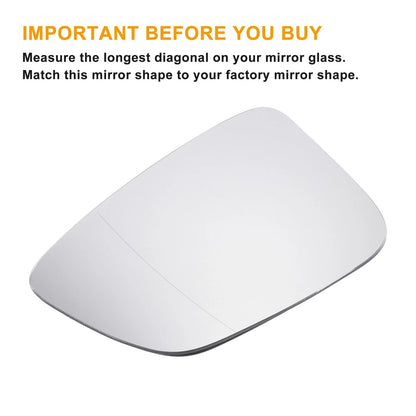 Left Side Heated White Mirror Glass for BMW 3 Series G20 G21 (2019–2023)