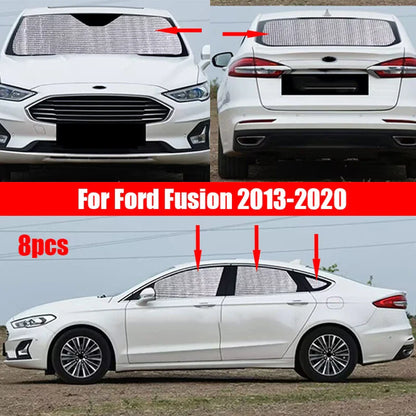 8pcs Windshield Window UV Block Sunshade for Ford Fusion (2013–2020)
