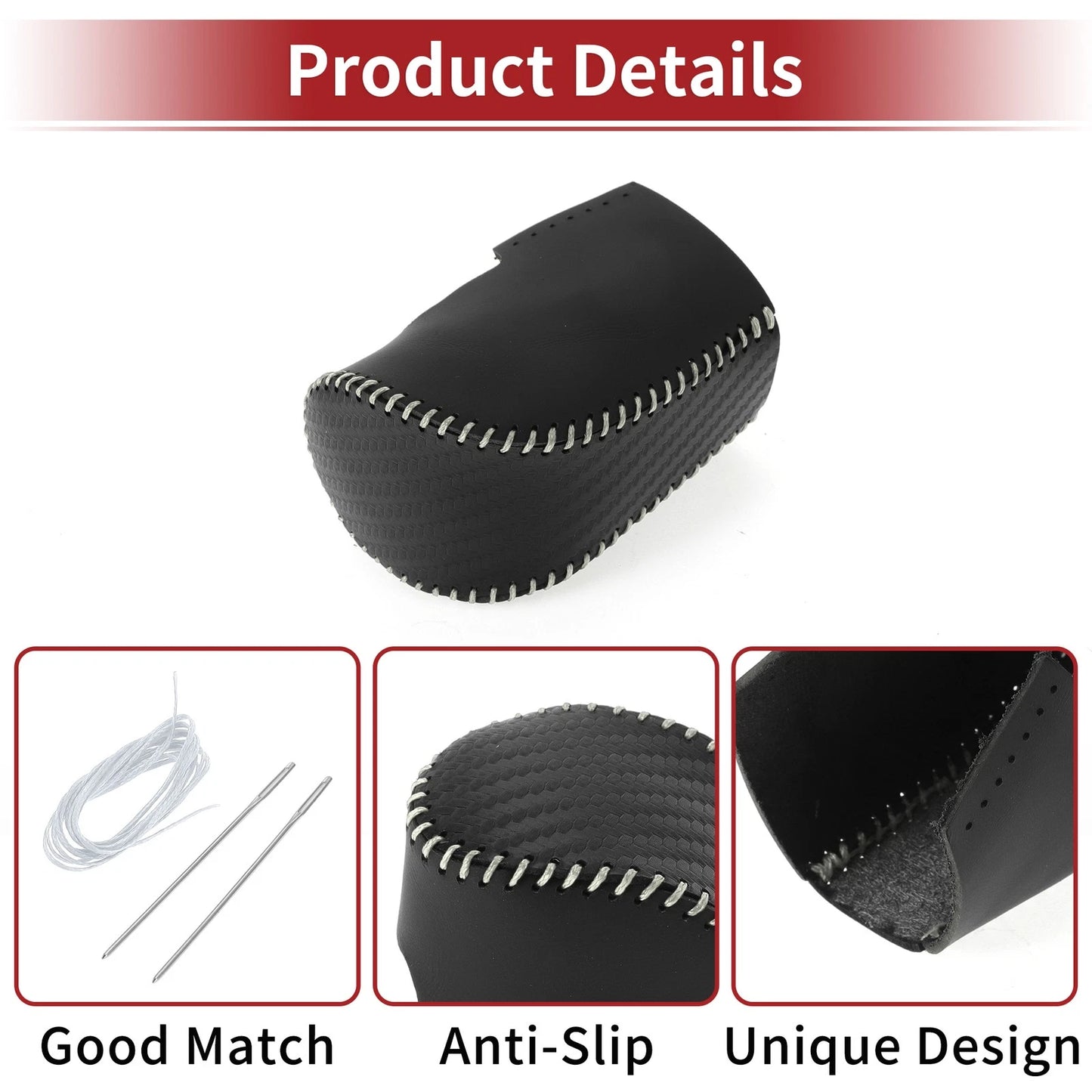 Gear Shift Knob Cover for Honda HR-V (2023–2024) Black Carbon Fiber