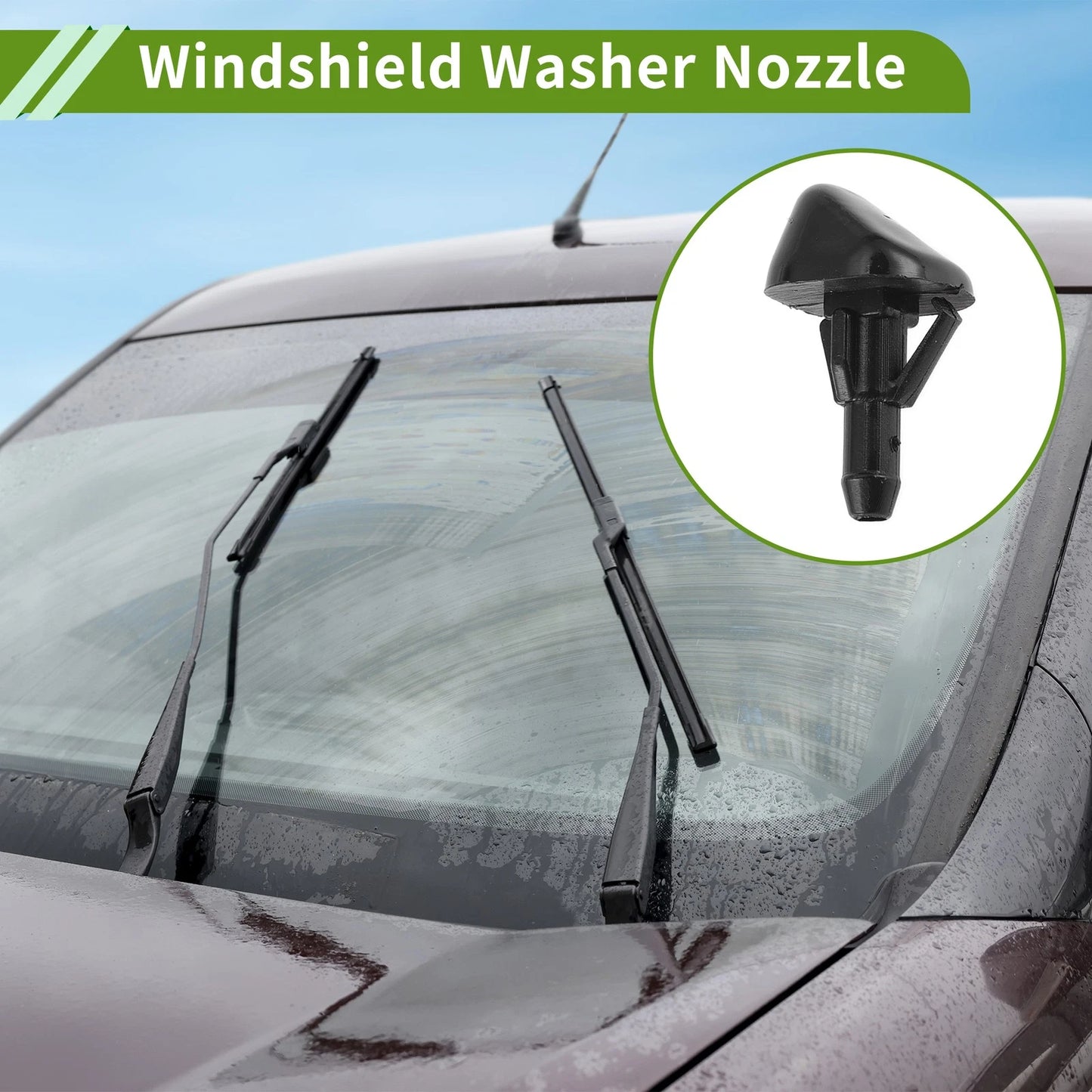 Windshield Washer Nozzle w/ Hose Connector for Toyota  No.8538135040