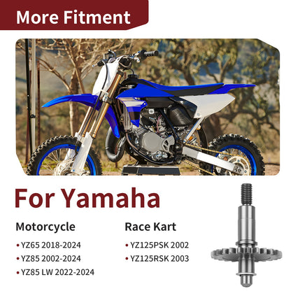 Water Pump Impeller Shaft & Gear for Yamaha YZ65 YZ85 (2002–2024)