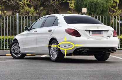 Chrome Rear Bumper Trim for Mercedes C-Class W205 (2015–2018)