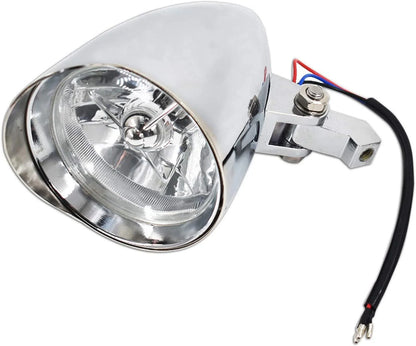6" Chrome Bullet Headlight Lamp for Motorcycle Bobber Chopper Dyna Softail