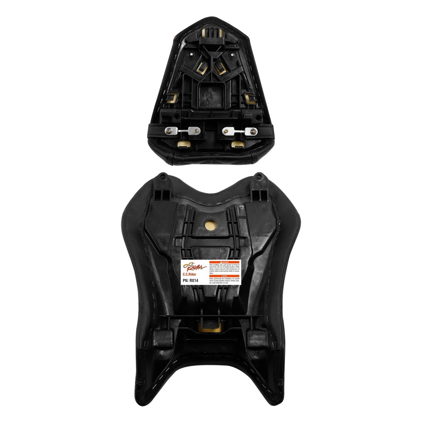 Black Rider Driver & Passenger Seats for Yamaha YZF R1 (2007-2008)